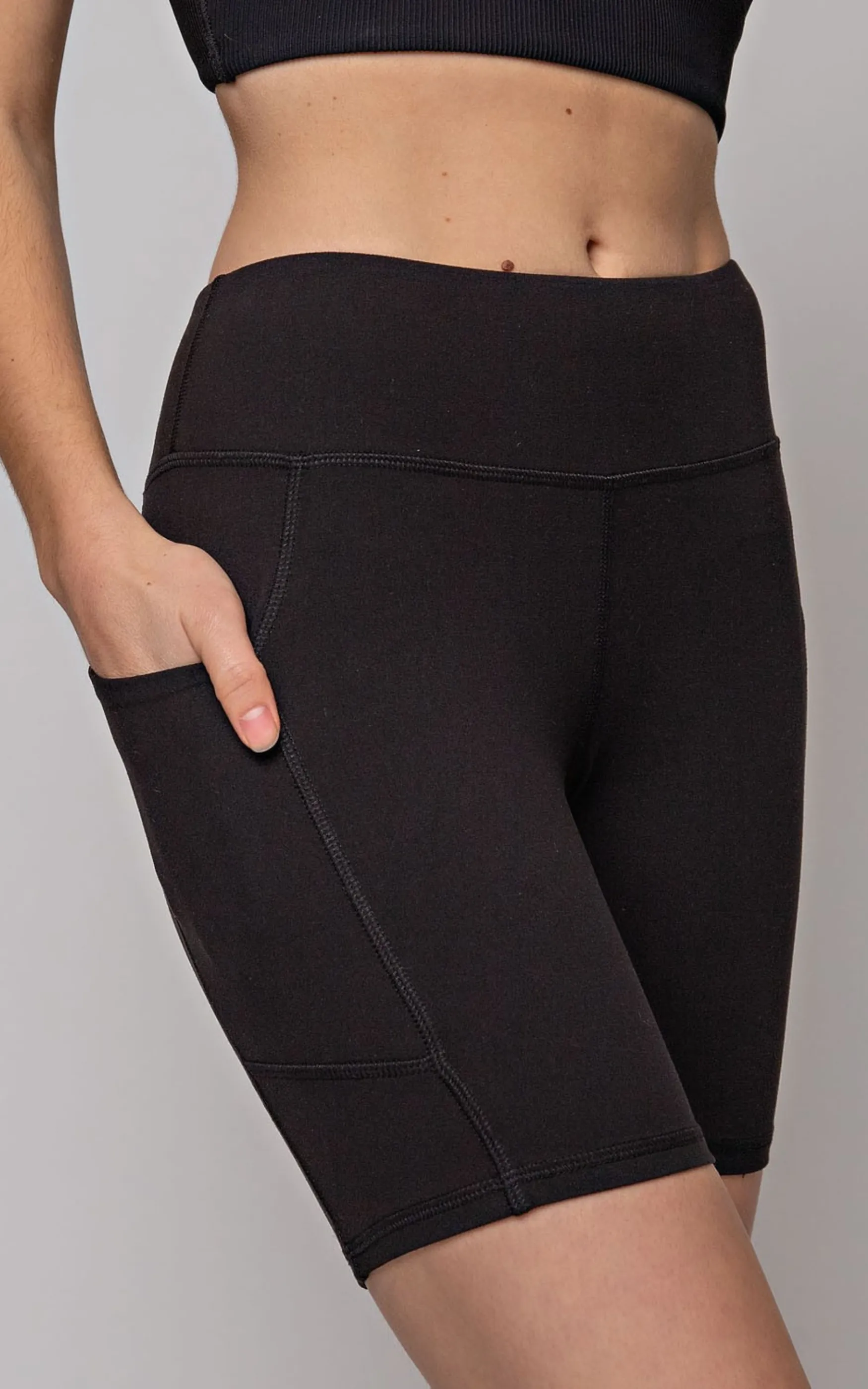 6 Inch Biker Shorts w/ Side Pockets - Final Sale