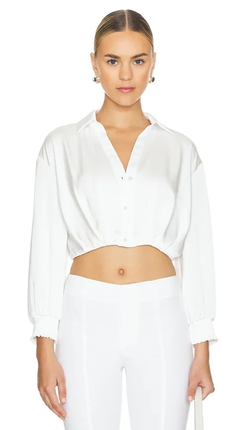 Alice   Olivia Pierre Button Down in Ivory
