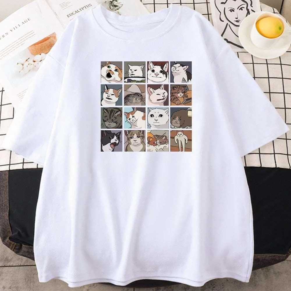 Cat Print T Shirts