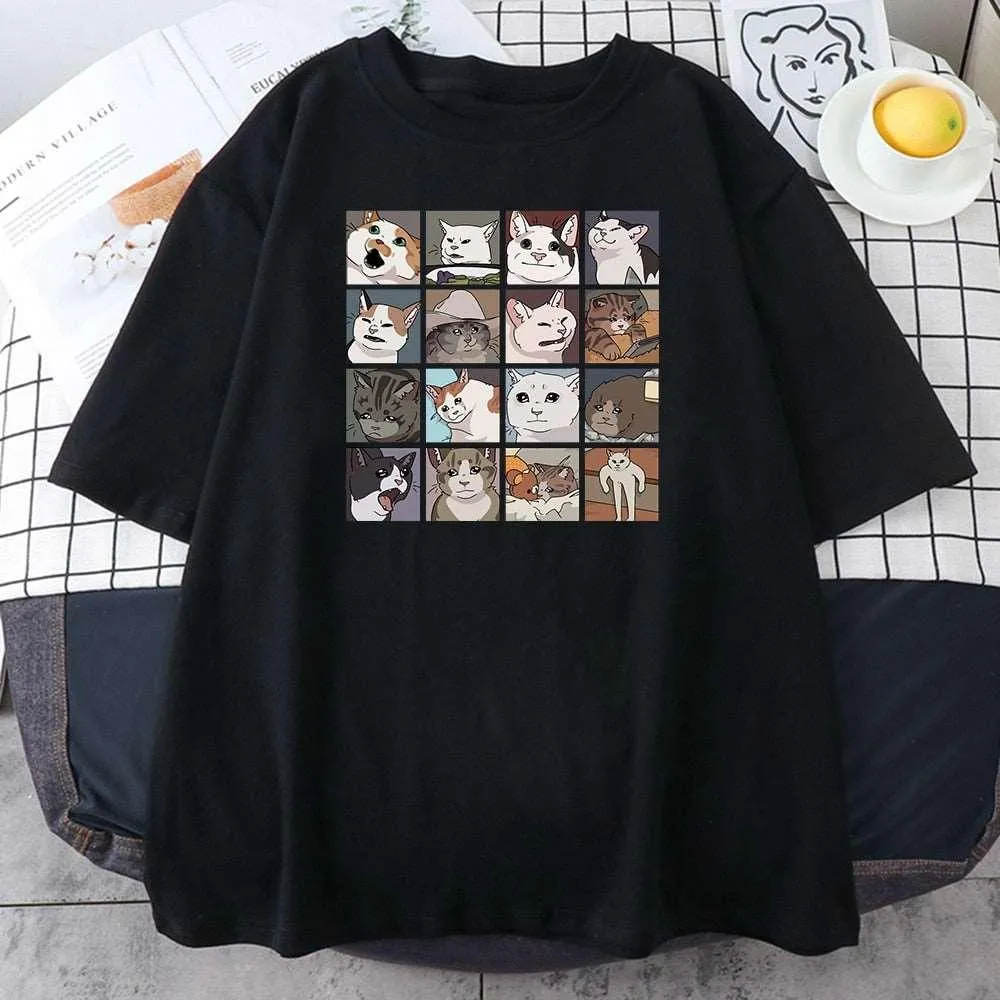 Cat Print T Shirts