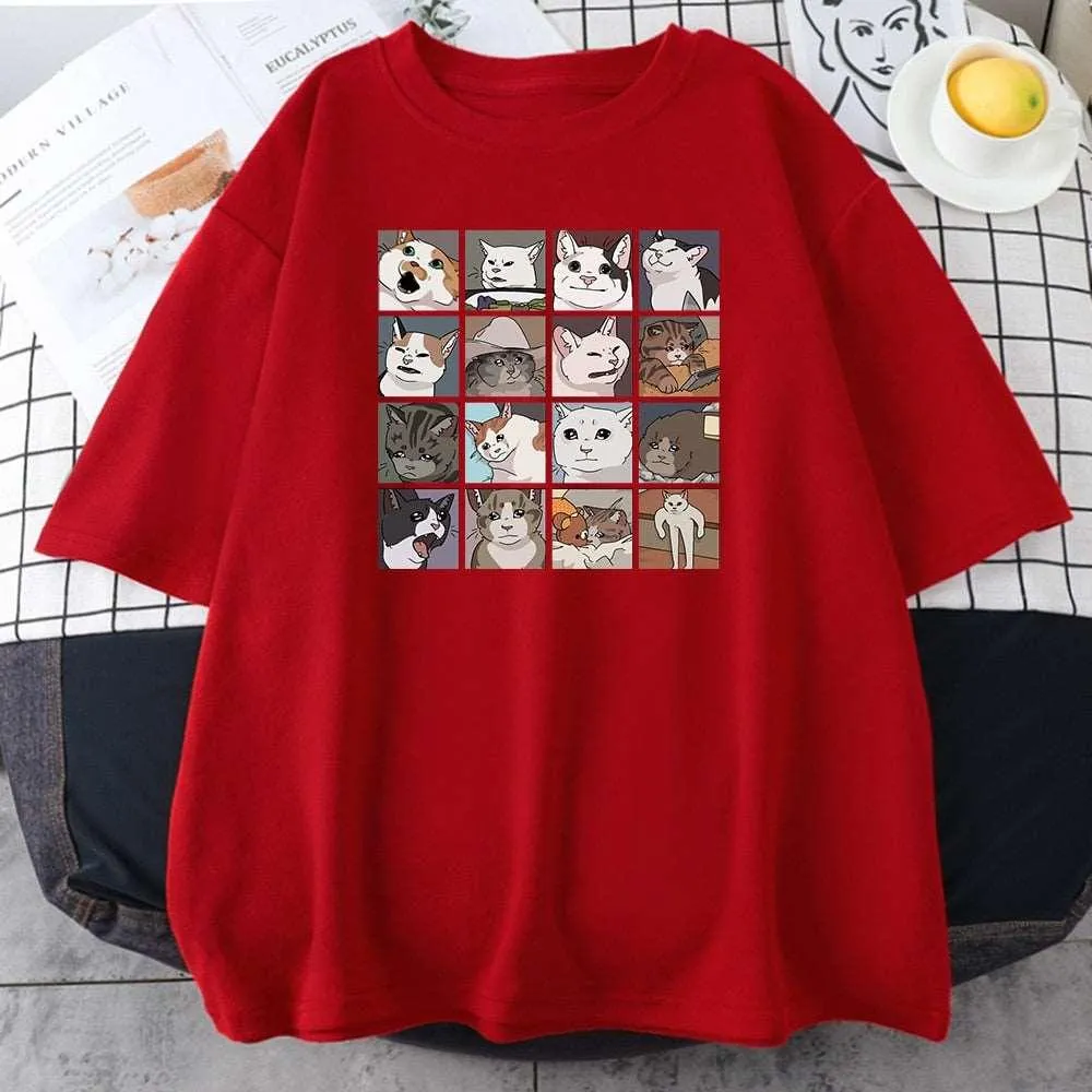 Cat Print T Shirts