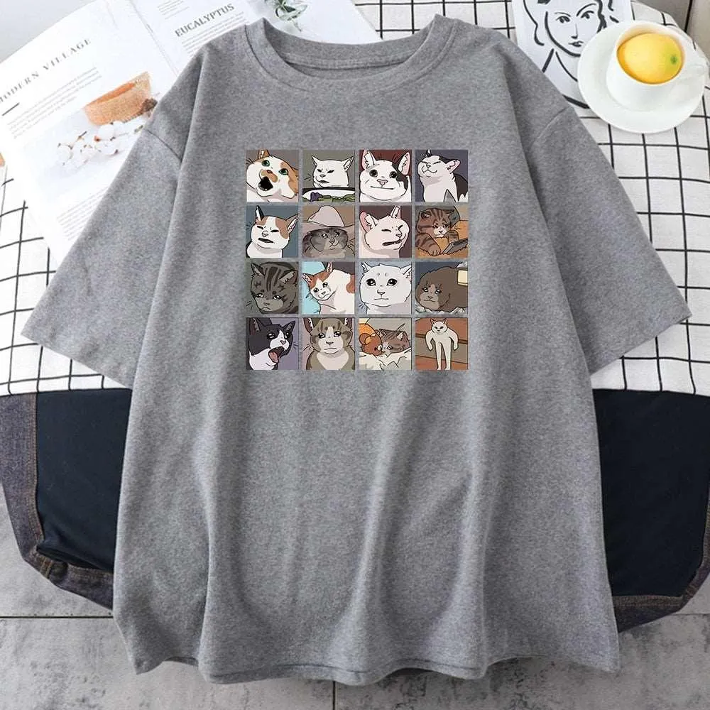 Cat Print T Shirts
