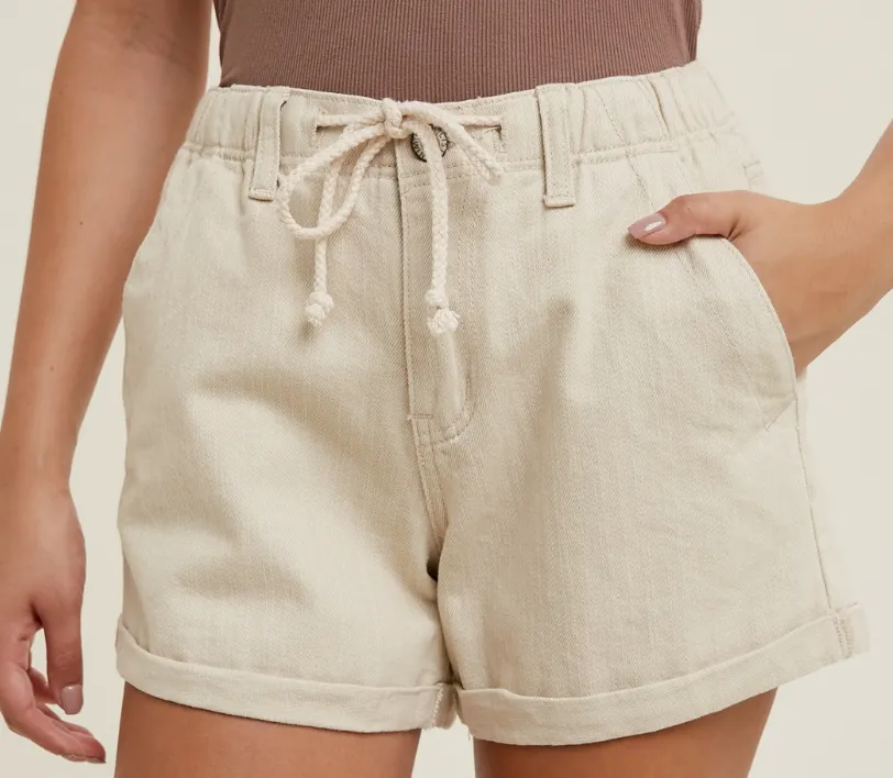Cuff Denim Short
