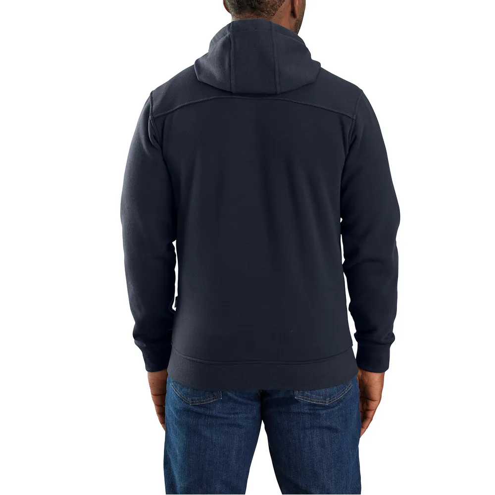 Flame Resistant Rain Defender Relaxed Fit Fleece Jacket - I26-Navy | Carhartt 105010