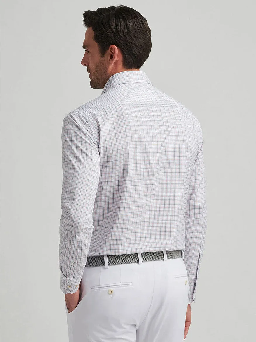 Peter Millar Getz Performance Poplin Sport Shirt in Navy