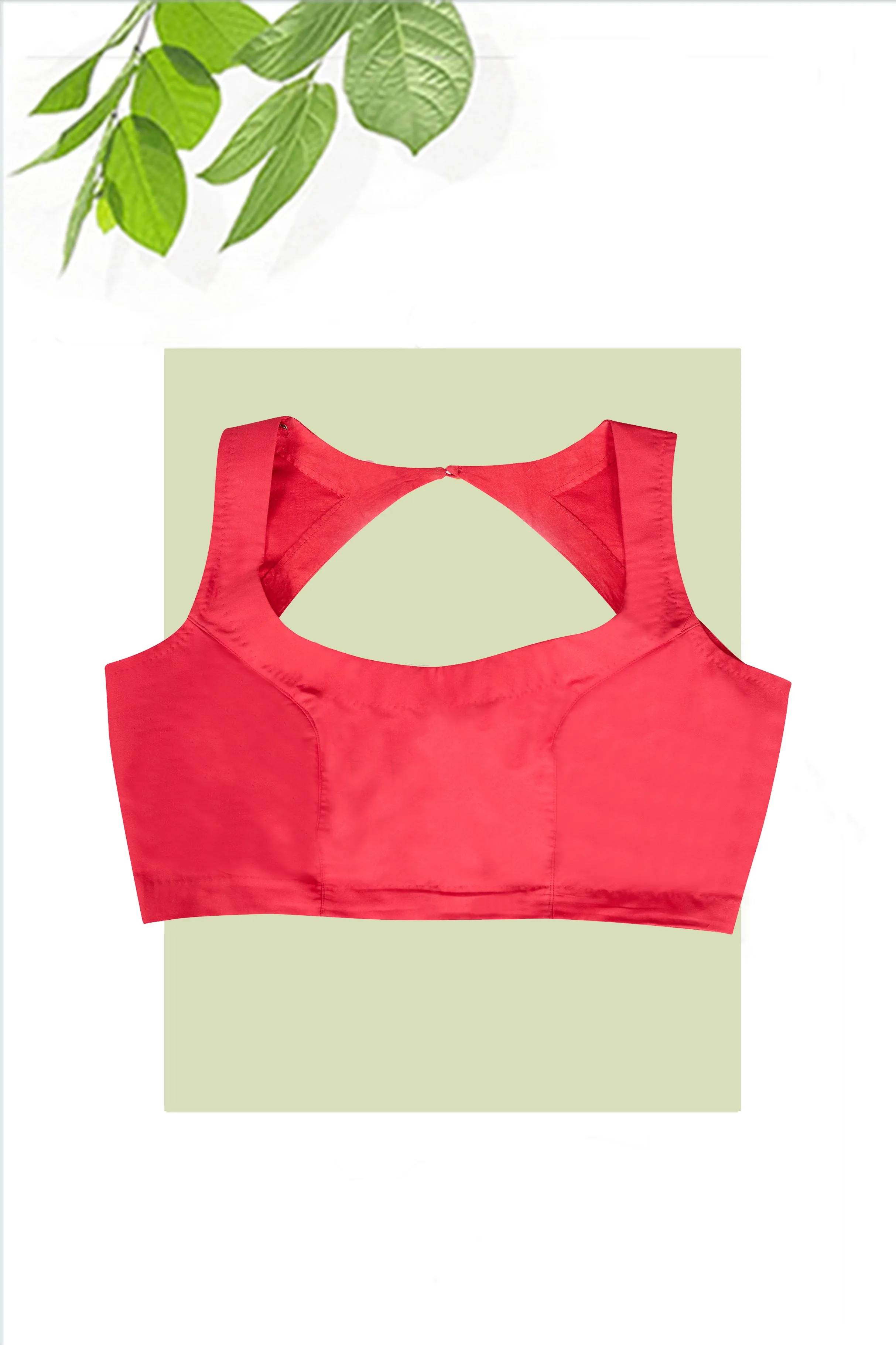 Red Sleeveless Blouse chest 35