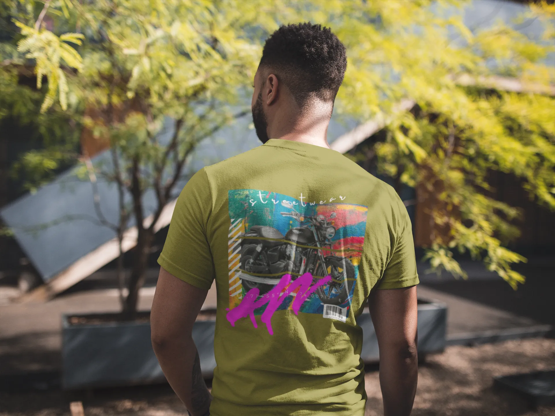 T-shirt Classic Jersey Short Sleeve (Urban Black Motorbike )