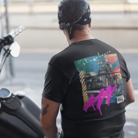 T-shirt Classic Jersey Short Sleeve (Urban Black Motorbike )