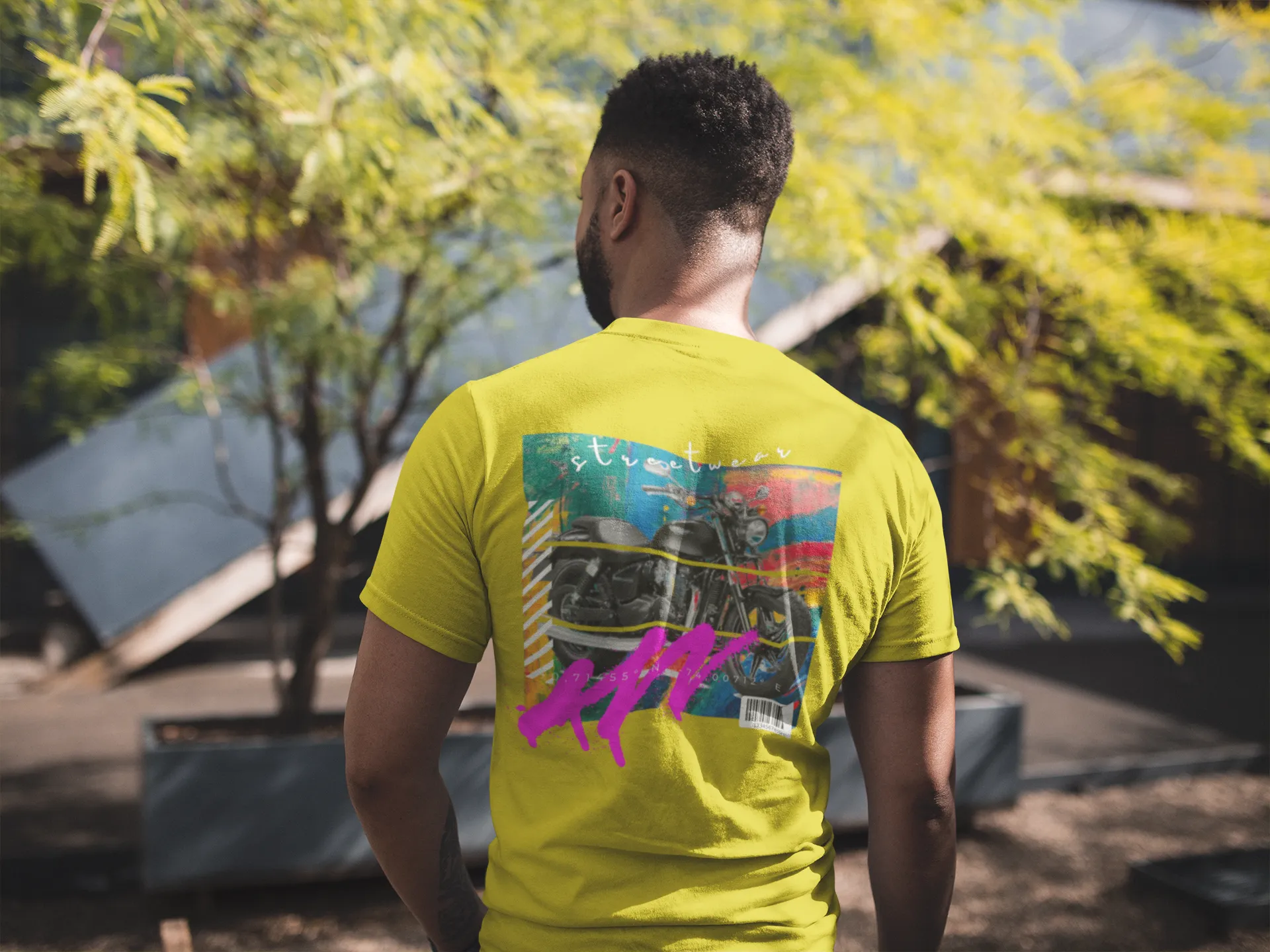 T-shirt Classic Jersey Short Sleeve (Urban Black Motorbike )