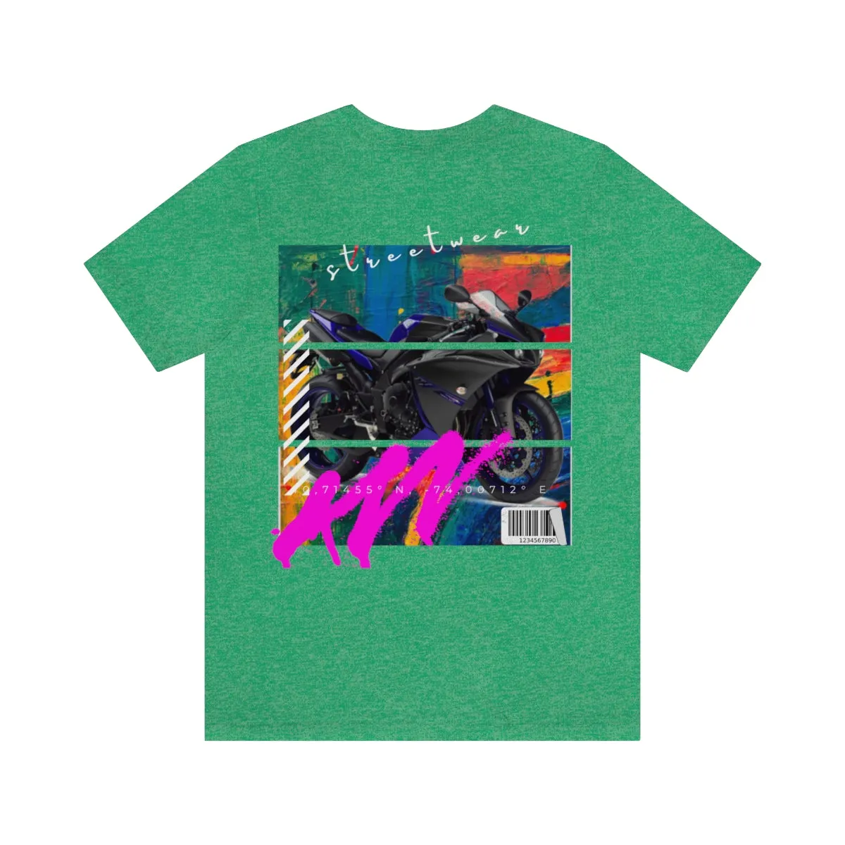 T-shirt Classic Jersey Short Sleeve (Urban Blue Sports Motorbike )