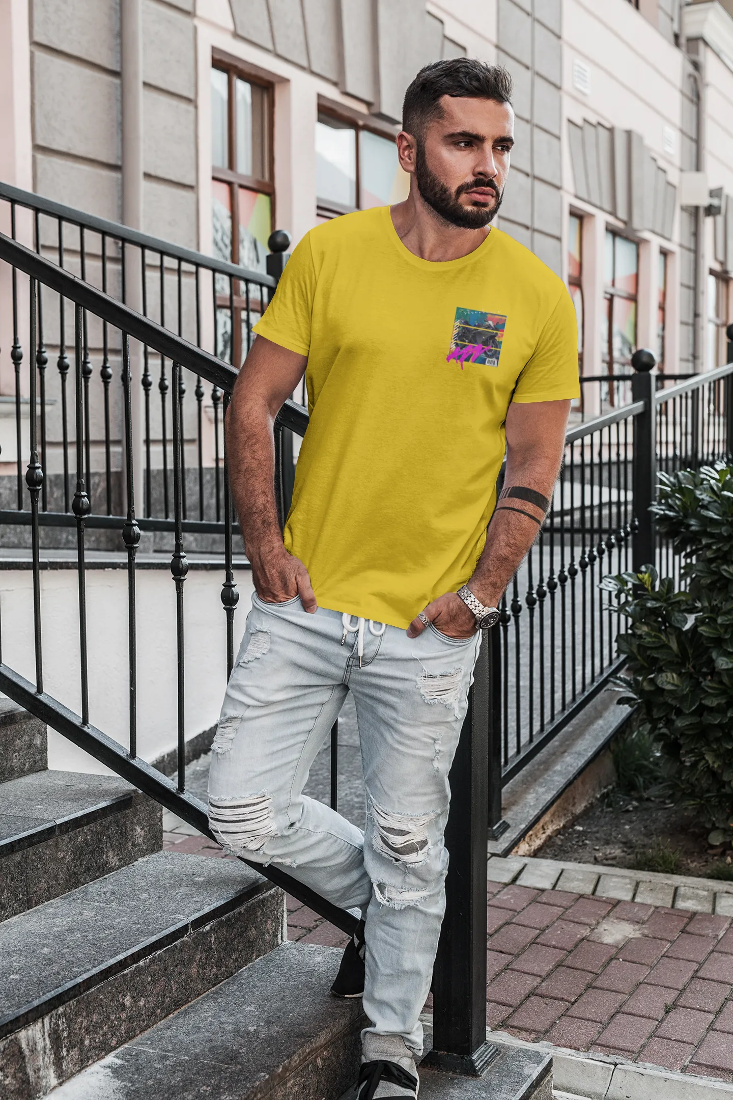 T-shirt Classic Jersey Short Sleeve (Urban Blue Sports Motorbike )