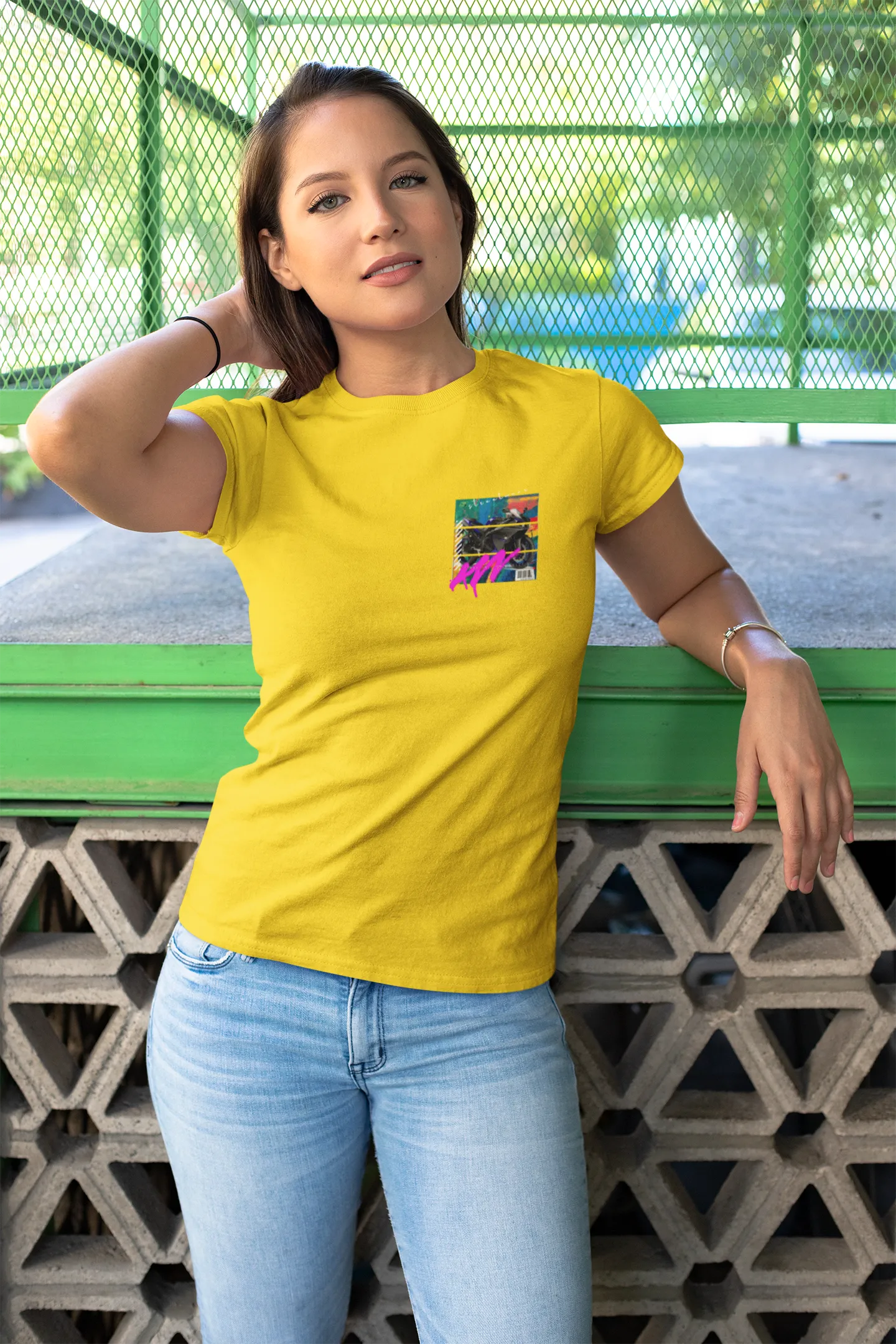 T-shirt Classic Jersey Short Sleeve (Urban Blue Sports Motorbike )