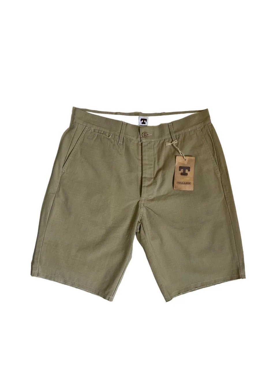 Tellason Cut-Off Shorts Cotton Ripstop Khaki