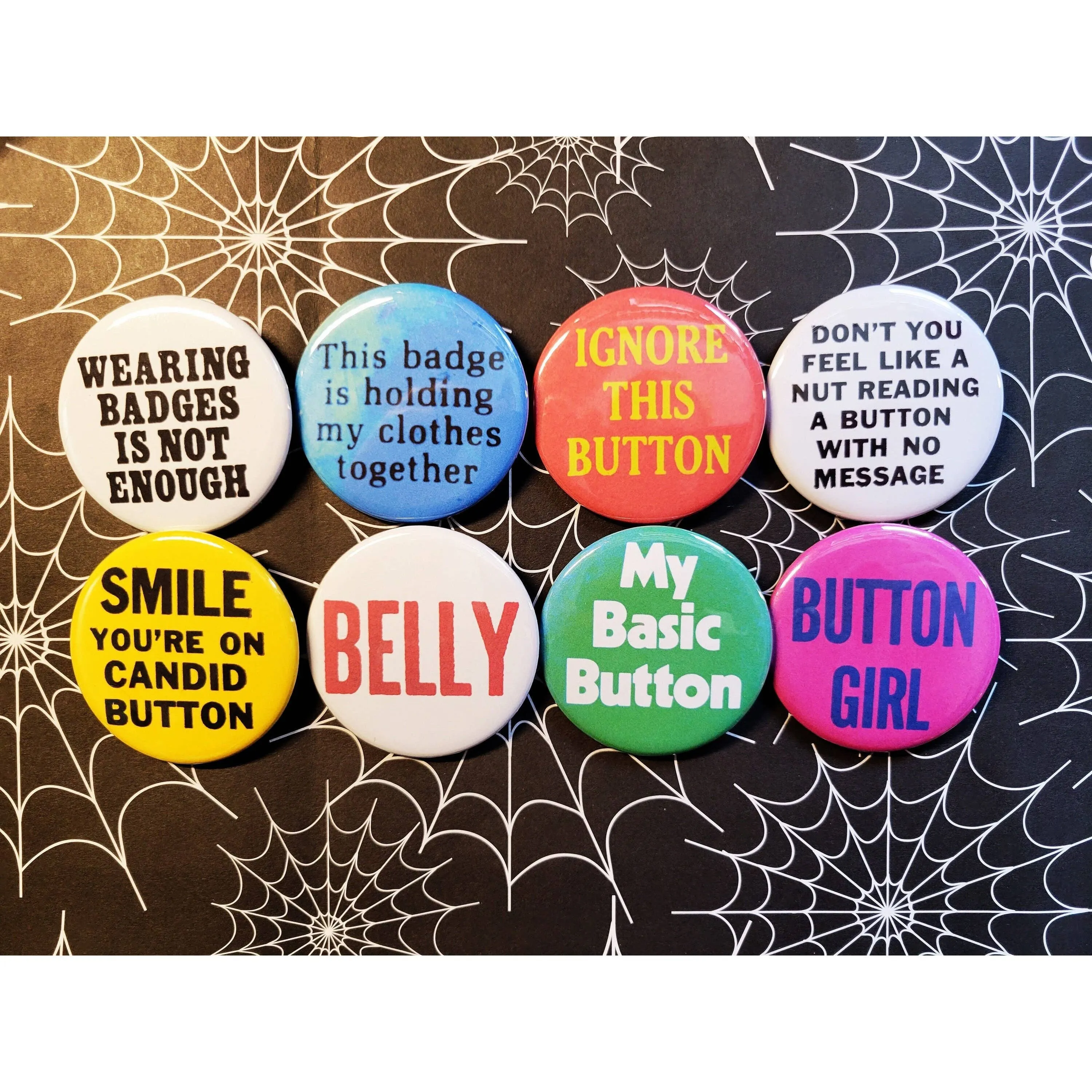 Vintage Reproduction This Badge is Holding My Clothes Together Small Pinback Button | 1.25" Diameter
